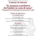 Convegno | La proposta conciliativa del Giudice in corso di causa" Prospettive di riforma del processo civile
